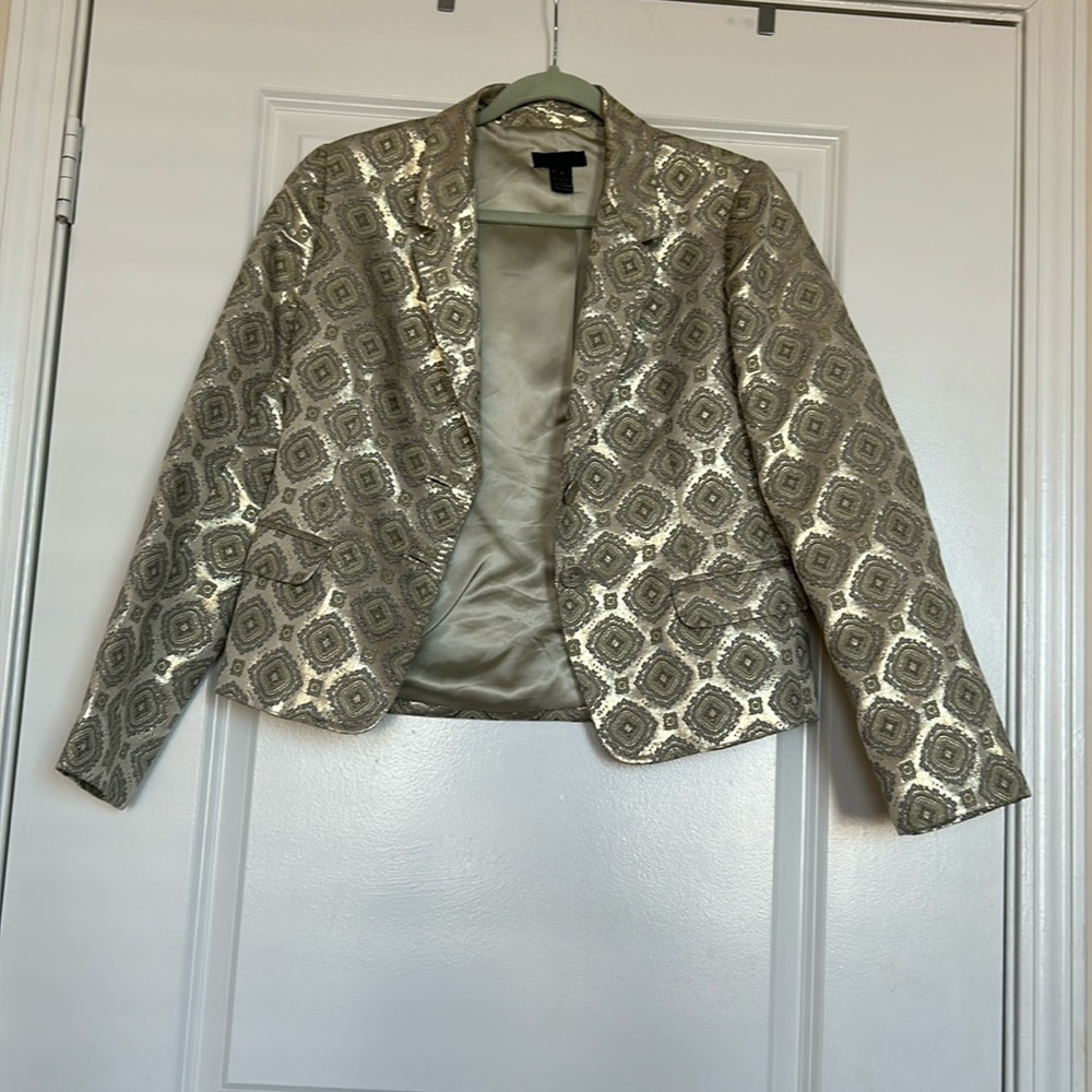 JCREW cute print lightweight blazer woman’s size 8